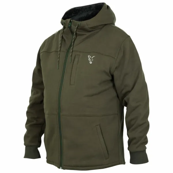 Fox Collection Sherpa Hoody Green/Silver #L (CCL105)