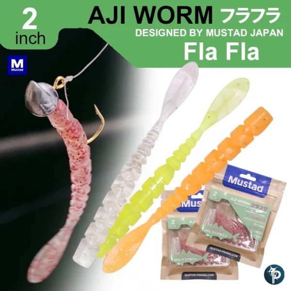 Mustad Aji Worm Fla Fla 5cm 15kom