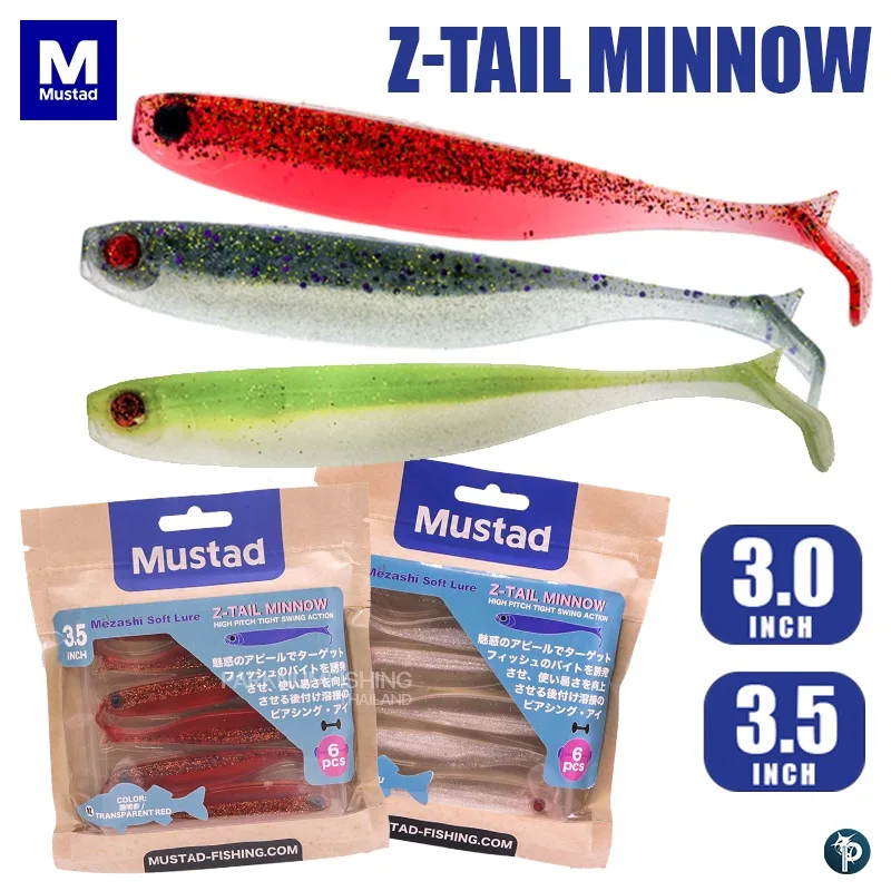 Mustad Mezashi Z-Tail Minnow 7.6cm 6kom