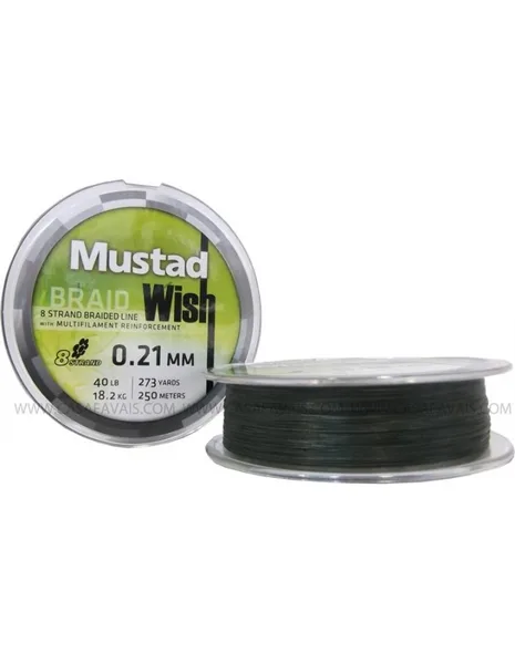 Mustad Wish Braid 8nitna 110m 0,08mm 8,2kg upredena struna za ribolov