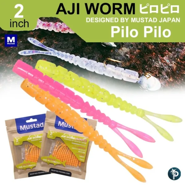 Mustad Aji Worm Pilo Pilo 5cm 15kom