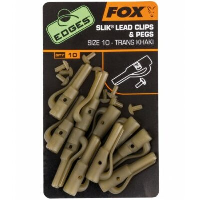 Fox Edges Size 10 Slik Lead Clip + Pegs (CAC479)