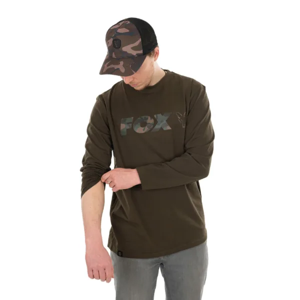 Fox Long Sleeve Khaki/Camo T-Shirt #L (CFX111)