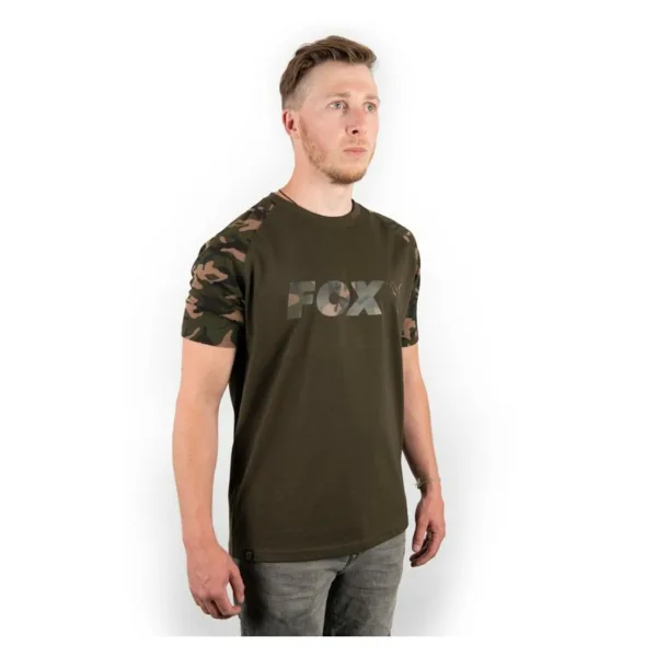 Fox Camo/Khaki Chest Print T-Shirt #M (CFX014)
