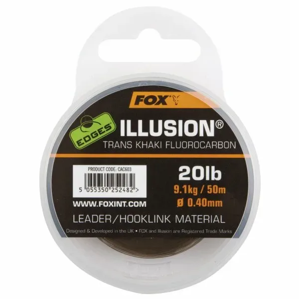 Fox Edges Illusion Leader 0.50mm Trans Khaki (CAC604)