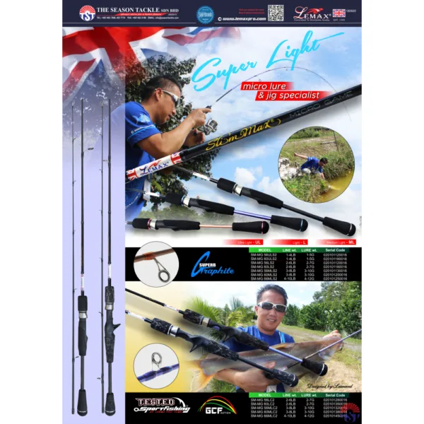 Lemax Rod SM-Micro Game - SM-MG 60MLS2 # 3-8lb 183cm 3-10gr štap za ribolov