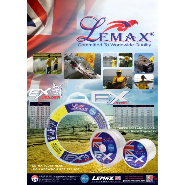 Lemax Line EX - Leader 50m 1,10mm 150lb copolymer