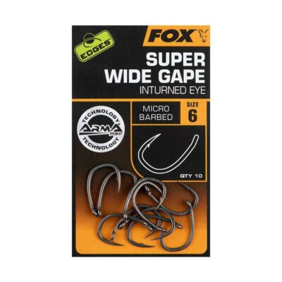 Fox Edges Armapoint Super Wide Gape (inturned eye) - Size 6 (CHK244)