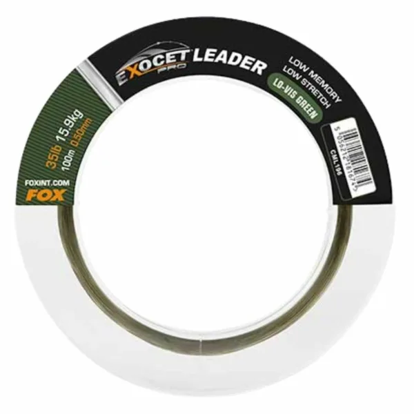 Fox Exocet Pro (low vis green) Leader 45lb (CML197)