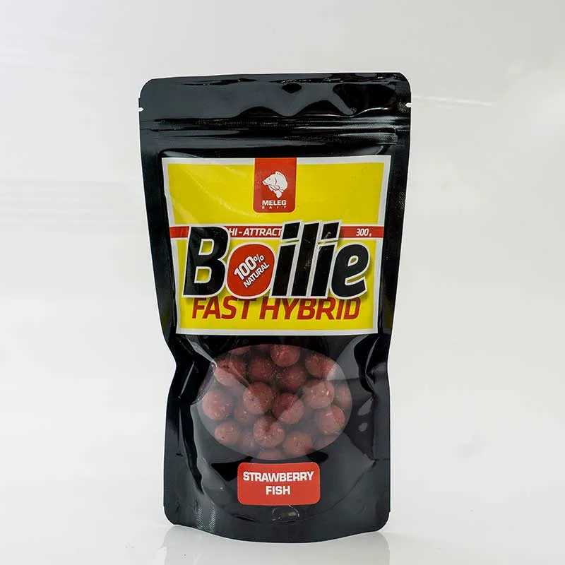 MELEG Fast Hybrid boilie 1 KG – Strawberry Fish