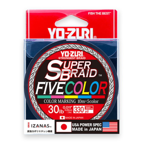 Yo-Zuri SUPERBRAID Five Colors 300m Made in Japan