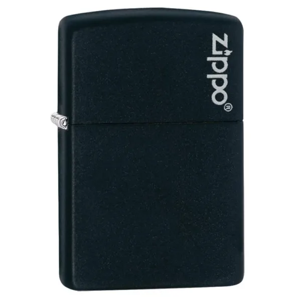 218ZL Zippo Windproof Lighter Black Matte W/ Logo