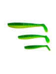 CL9124Cline Thin Shad Paddletail 10cm UV Green/Lime Silikonsk varalice