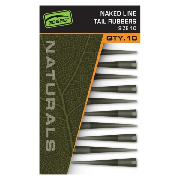 CAC841 Fox EDGES™ Naturals Naked Line Tail Rubbers - Size 10