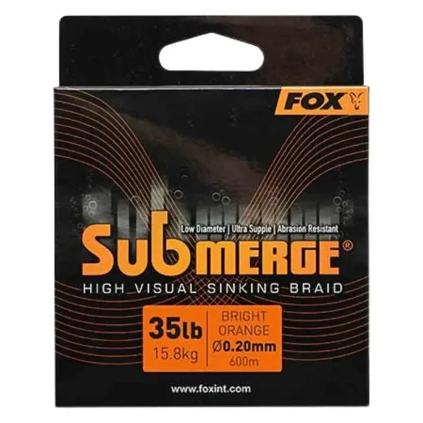 CBL038 FOX Submerge Orange Sinking Braid 0,38mm 300m