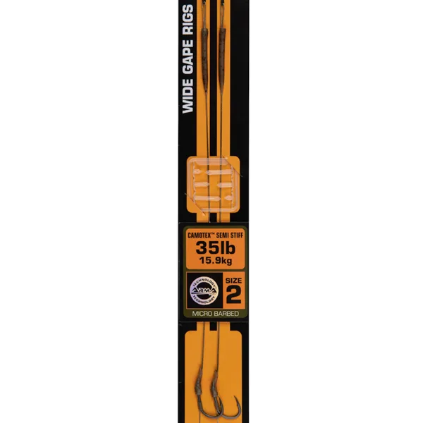 CCR175 Fox Edges Wide Gape 2 - 35lb Camotex Semi Stiff x 2